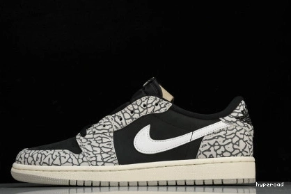 Hyperoad Cement 1 Jordan Low Retro Black OG 0726